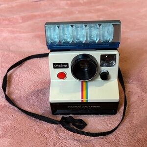 Polaroid OneStep Land Camera - White with Black and Red Accents